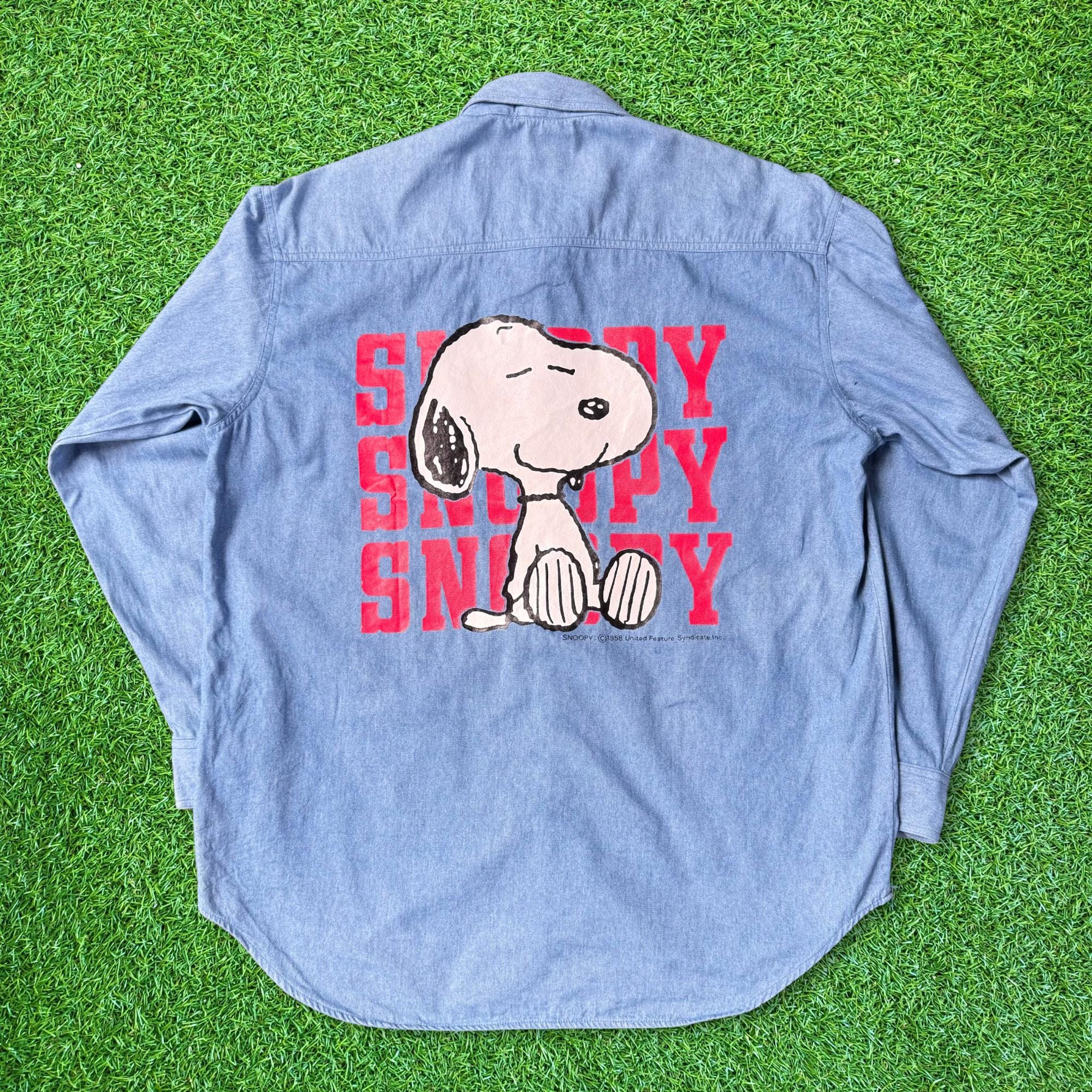 Snoopy Denim Shirt - Etsy