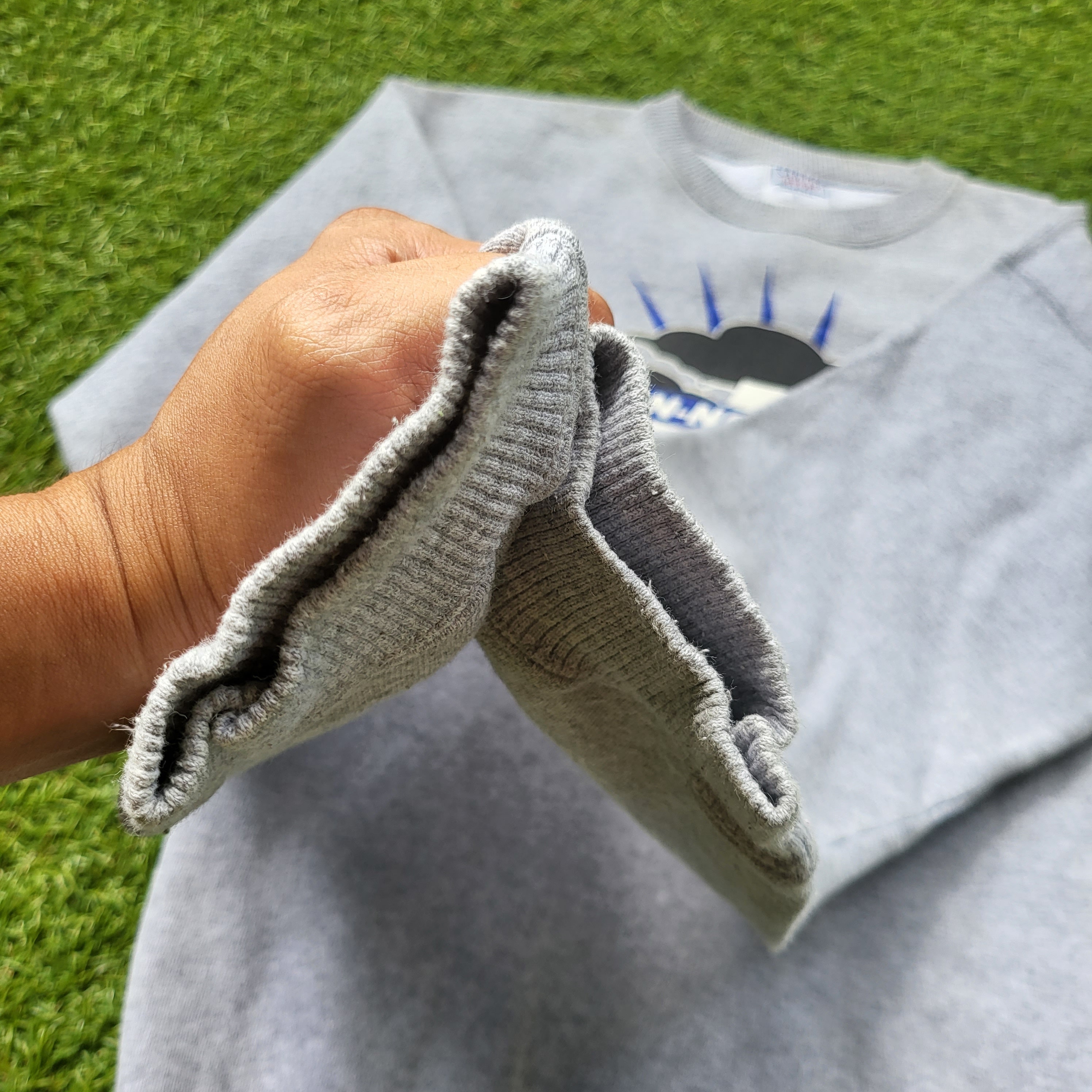 90's Santee Hatton Northwood Thunder Football Graphic Gray Sweatshirt