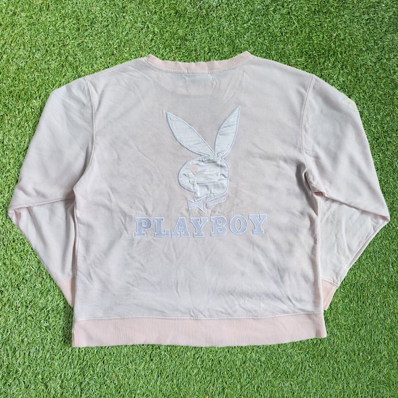 90s Distressed Vintage Playboy Sweatshirt XL Embr… - image 1