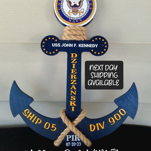 Personalize Navy Anchor/ Graduation PIR Door Anchor Etsy