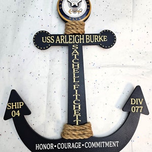 Personalize Navy Anchor/Graduation PIR Door Anchor Decoration/Navy /Bootcamp/Navy Graduation Gift/Pass In Review/Honor,Courage,Commitment 2 image 9
