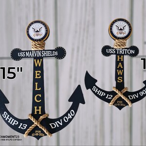 Personalize Navy Anchor/  Graduation PIR Door Anchor Decoration/ Navy /Bootcamp /PIR Sailor Gift /Navy Graduation Gift/Gold/Pass In Review/