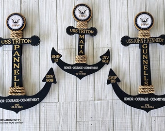 Personalize Navy Anchor/Graduation PIR Door Anchor Decoration/Navy /Bootcamp/Navy Graduation Gift/Pass In Review/Honor,Courage,Commitment 2