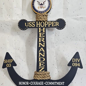 Personalize Navy Anchor/Graduation PIR Door Anchor Decoration/Navy /Bootcamp/Navy Graduation Gift/Pass In Review/Honor,Courage,Commitment 2 image 10