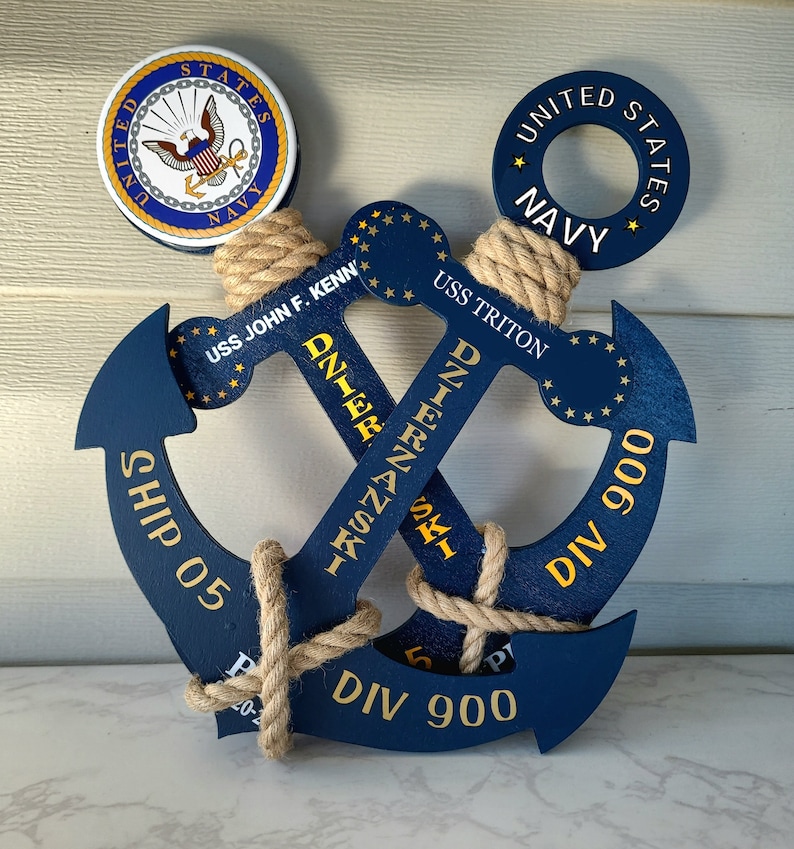 Personalize Navy Anchor/ Graduation PIR Door Anchor Etsy