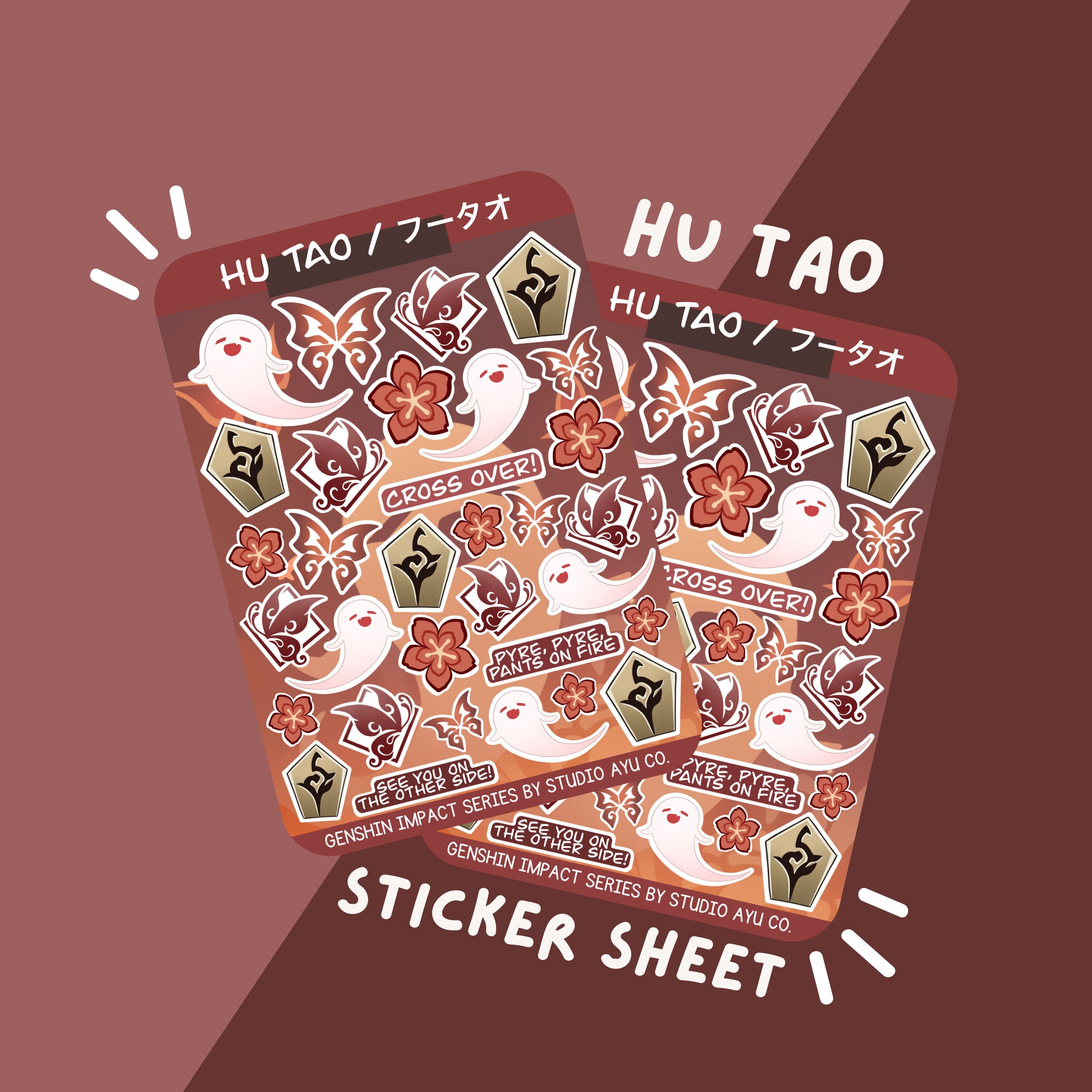 ♥ Boo Tao ♥ Hu Tao Ghost Sticker, Genshin Impact,  Sticker by Colchetos