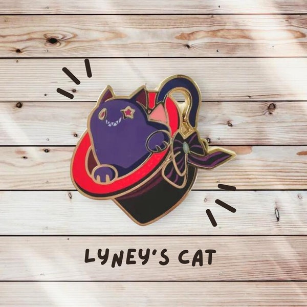 Lyney Cat Bow Enamel Pin - Genshin Impact