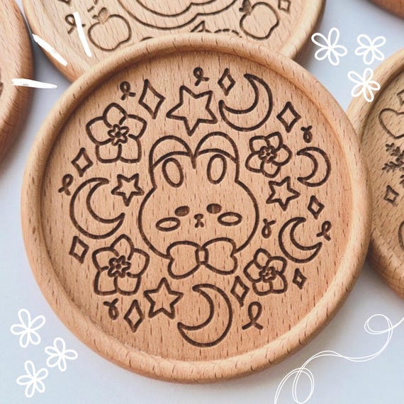 デコパージュ   ꔛ‬ꕤ アクセサリートレー ♡ ウエルカムプレート Xavier Wooden Coaster - LADS - Love and Deepspace - Etsy