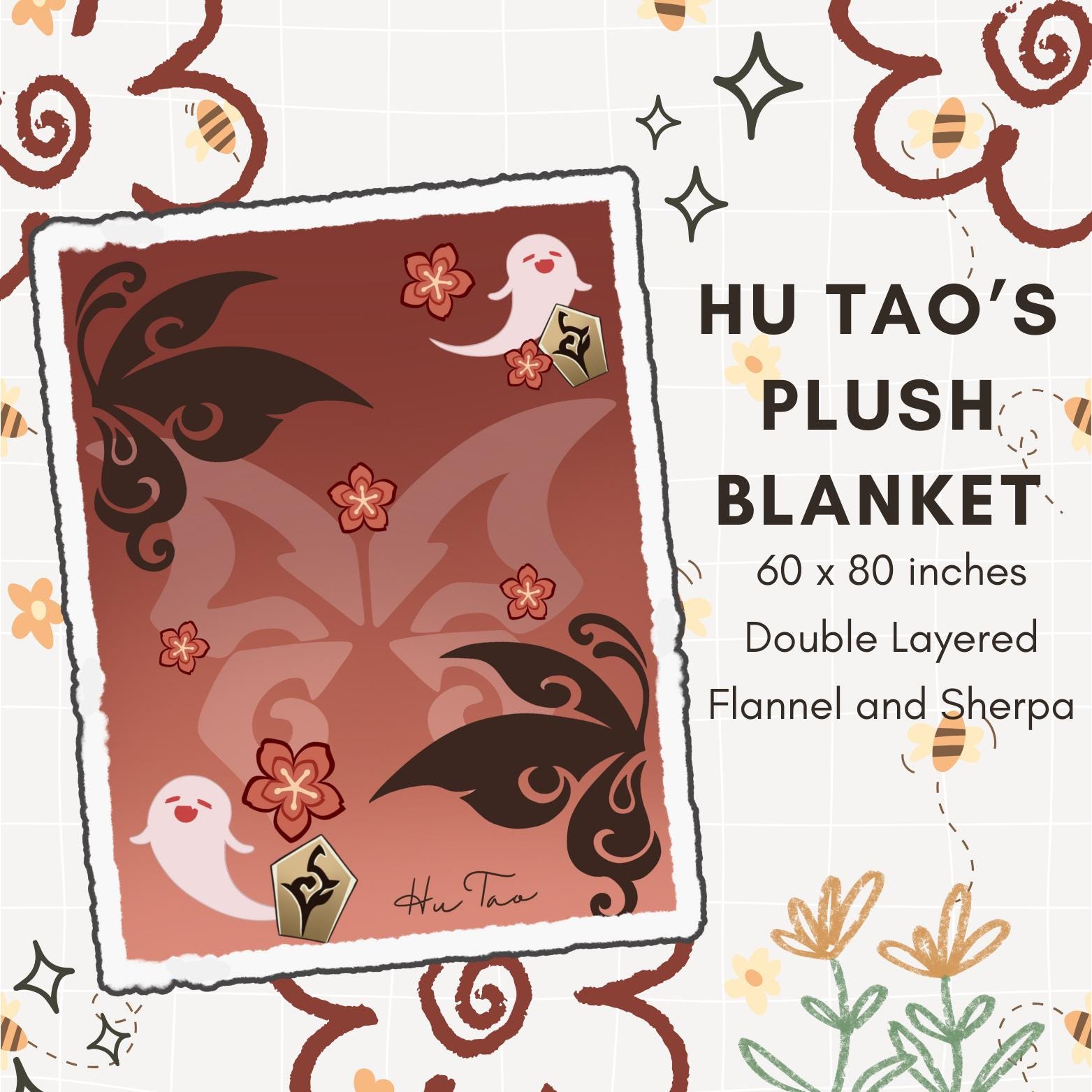 Hu Tao Plush Blanket - Genshin Impact