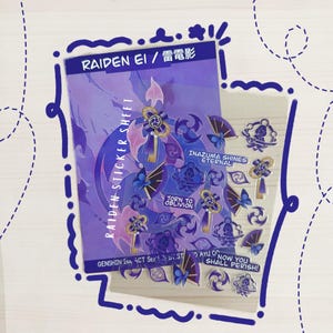 Raiden Shogun Ei Waterproof Transparent Sticker Sheet - Genshin Impact Series
