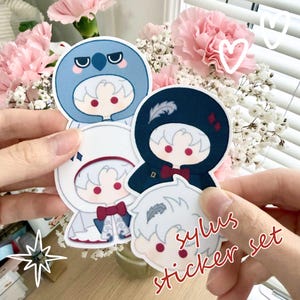 Chibi Sylus Waterproof Textured Shiny Sticker Set - Love and Deepspace