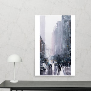 New York City Midtown Art Print, Manhattan Art, New York Watercolor, New York Artwork, New York painting, NYC Cityscape, NYC Poster