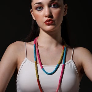 Women&#39;s Necklace, Multicolor Beads Necklace, Beaded Necklace, Gemstone Necklace, Party Wear Necklace, Wedding Gift, Anniversary Gift