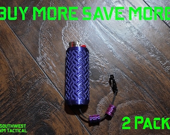 3d Printed Textured Bic Keychain  Lighter Case Sleeve 2 Pack (Lighter Not Included)