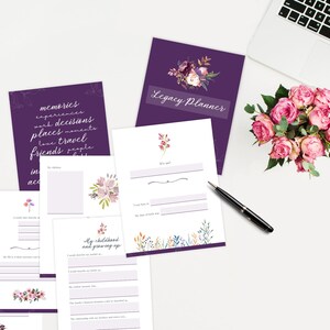 Legacy Planner for Older Women | Printable Planner | Final Wishes | Gifts for Mom | Gifts for Grandma image 2