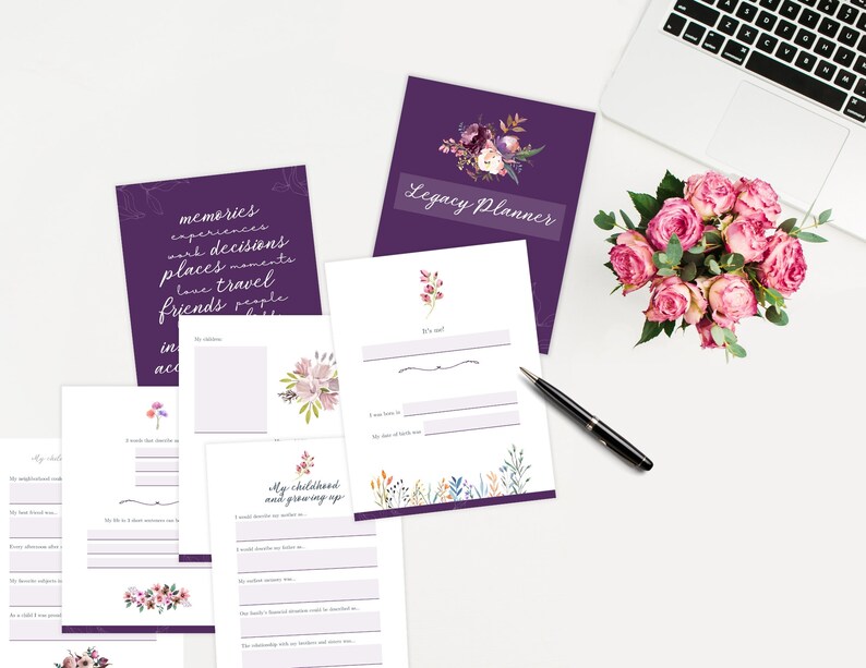Legacy Planner for Older Women | Printable Planner | Final Wishes | Gifts for Mom | Gifts for Grandma image 2