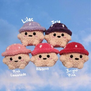 Handmade Crochet Mushroom: Chunky Chenille Fidget Toy