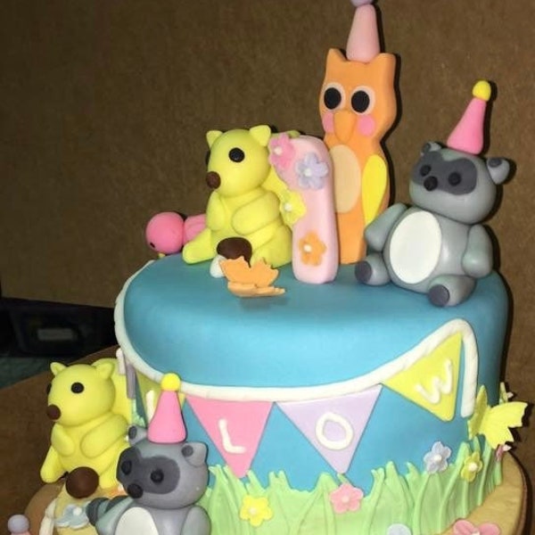 Fondant Woodland Animal Cake Toppers