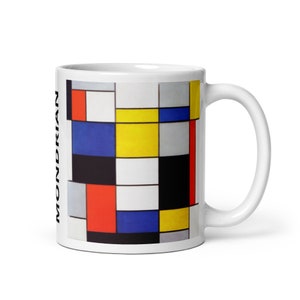 Piet Mondrian - Composition Red Yellow Blue Black. Fine Art Mug. Tea Coffee