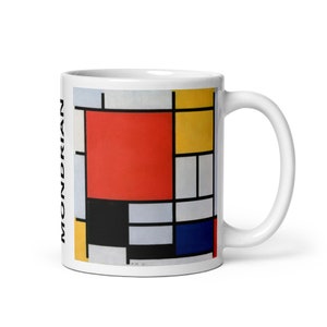 Piet Mondrian - Composition Red Yellow Blue Black. Fine Art Mug. Tea Coffee