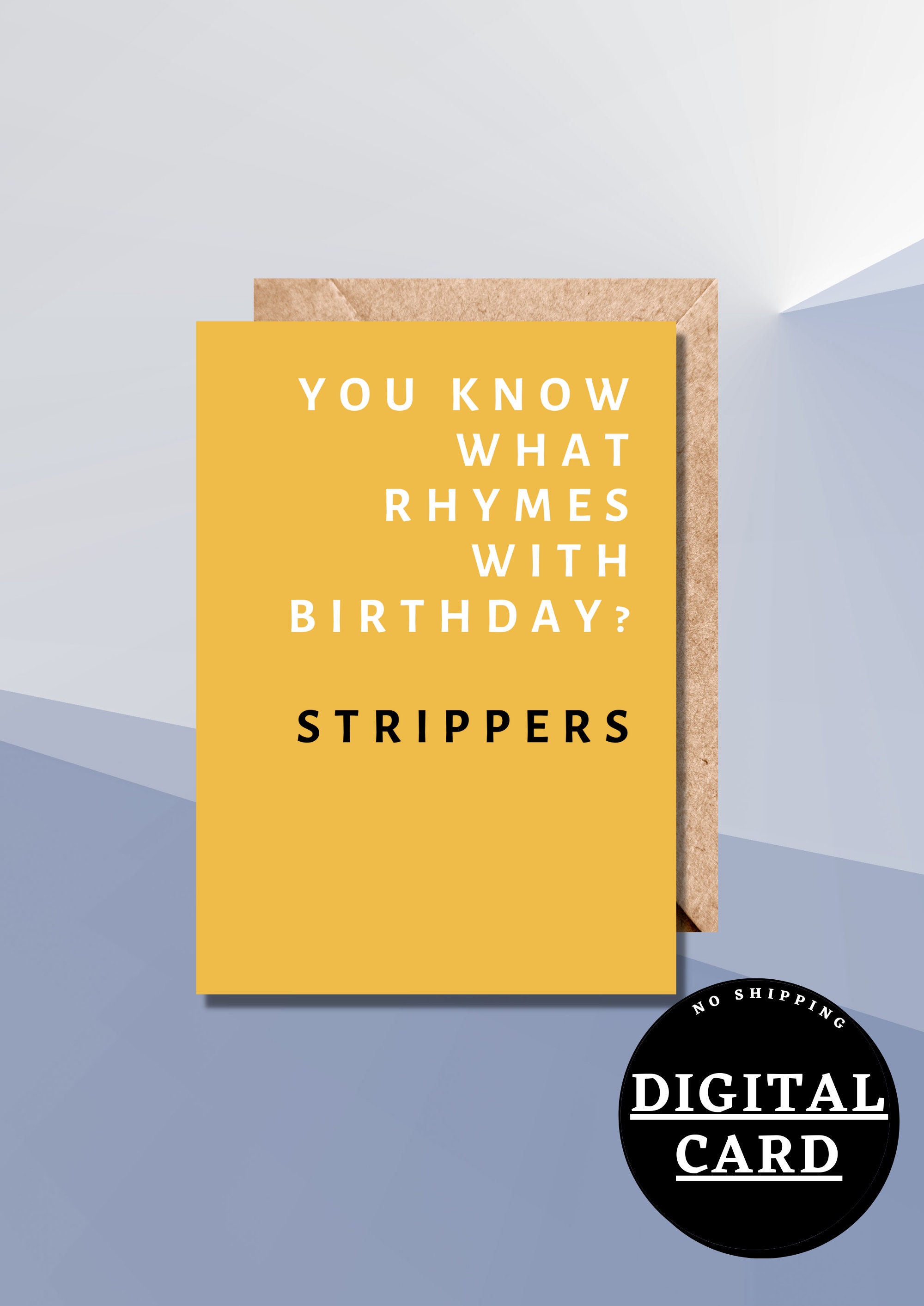 Stripper Birthday Card