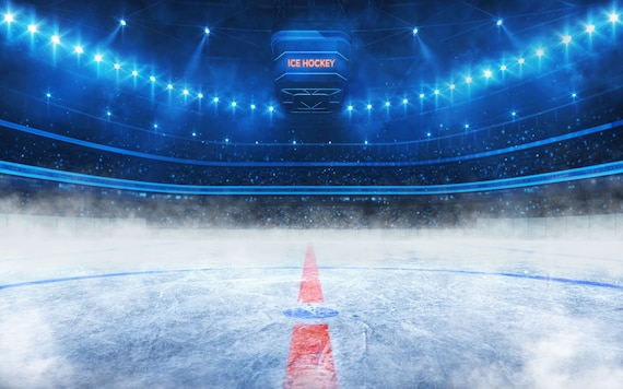 Ice Hockey Rink Template Photography Stadium Backdrop - Etsy