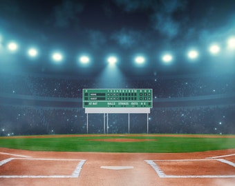 Senior Baseball Stadium Background: Sports Photo Template (Digital Print)
