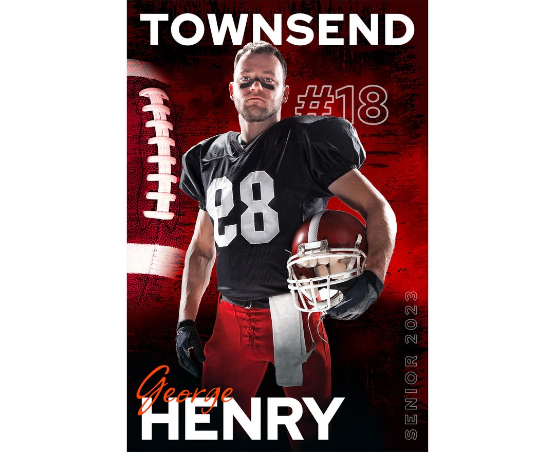 Football Poster Senior Night Football Banner Photoshop Template Sports
