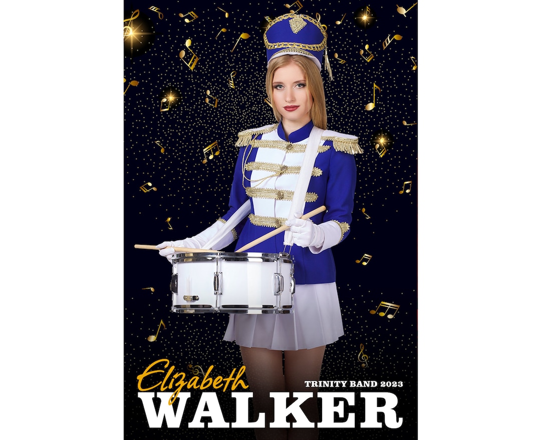 High School Marching Band Poster Digital Photography Background