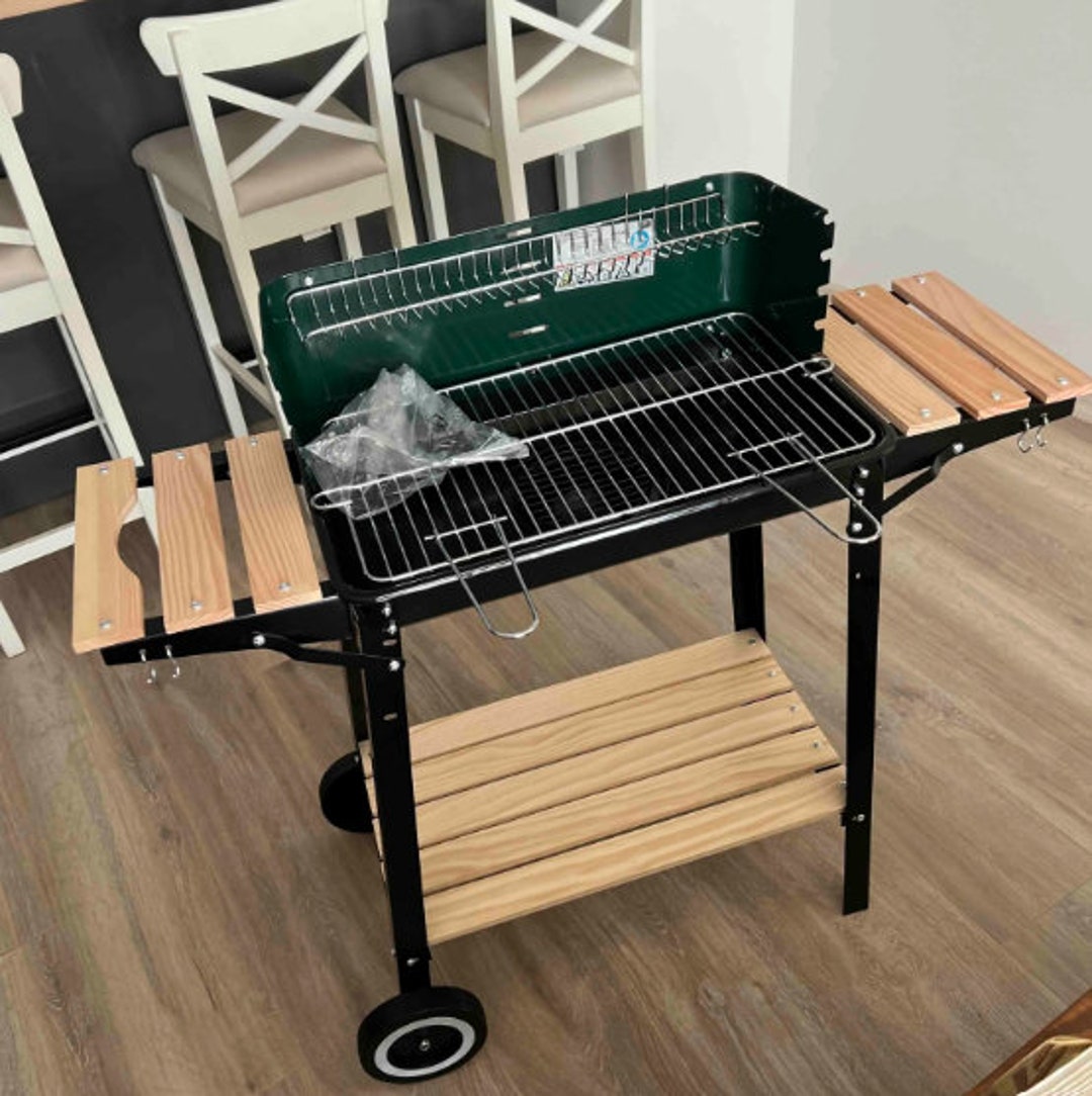 Portable Wheelbarrow BBQ Grill Outdoor Cooking With Two Etsy