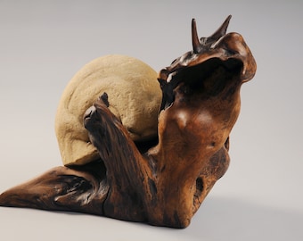 Snail.  Abstract Wood Sculpture. abstract drift wood sculpture