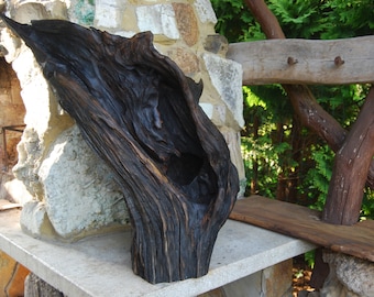Spirit of the cave.  Abstract Wood Sculpture. abstract drift wood sculpture