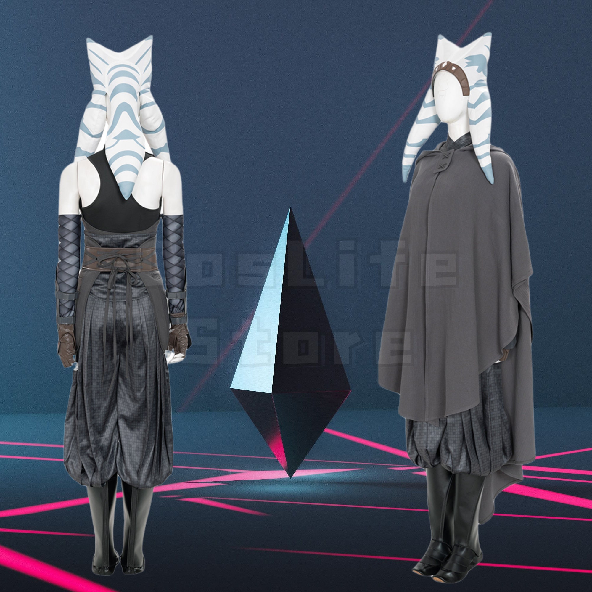 The Mandalorian Ahsoka Tano Cosplay Costume Halloween Outfit Etsy