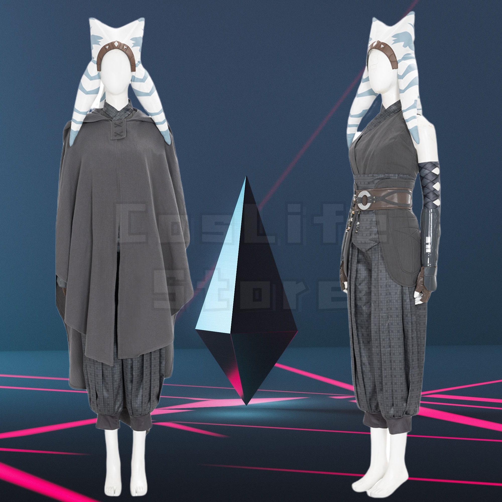 The Mandalorian Ahsoka Tano Cosplay Costume Halloween Outfit Etsy