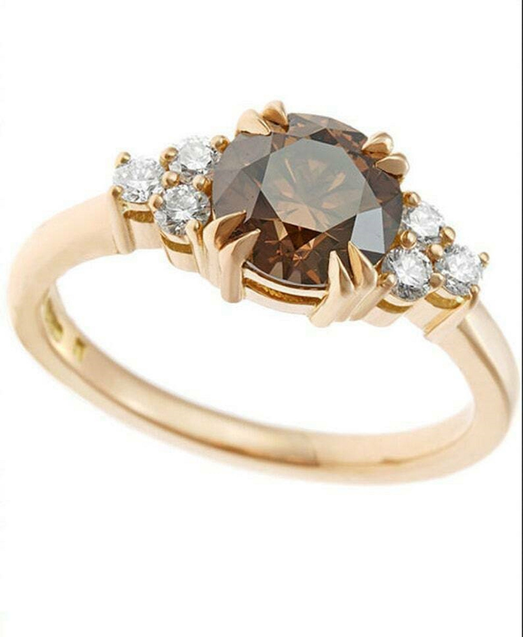 Chocolate stone ring clearance