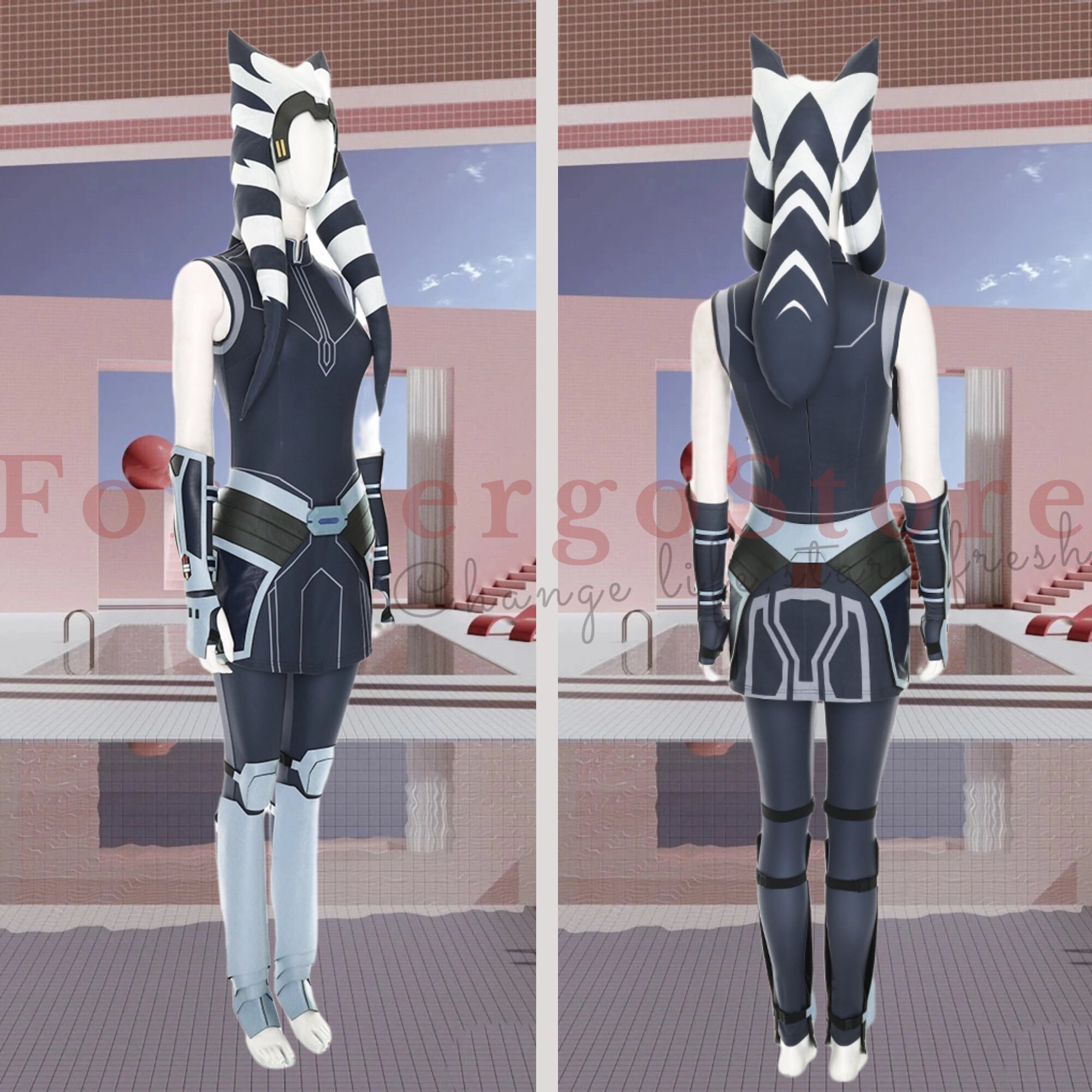Star Wars the Clone Wars Ahsoka Cosplay Costumeahsoka Etsy UK