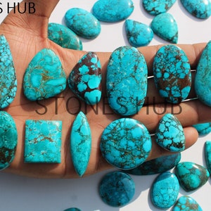 Turquoise Loose Cabochons Lots, Lab Created Cabochons For Jewellery Making, Turquoise Cabochons For Wire Wrapping, Wholesale Gemstone Lots