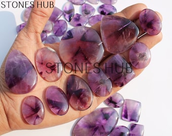 Natural Amethyst Loose Cabochons Lots, Multi Shape Cabochones For Jewellery Making, Cabochons For Wire Wrapping, Bulk Gemstone Lots