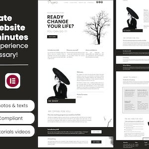 Minimalist Website Template Wordpress Theme Coach clean Modern Website Design Elementor Template Simple create website image 1