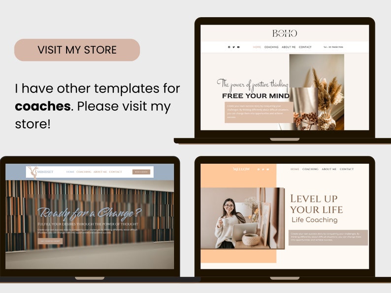 Boho Website Template, Urban Website Theme, wordpress Template, Wordpresss Theme, Coaching Website, Feminine Wordpress, Wordpress Website, Wordpress Design, Website Design, Modern Website, wordpress coaching, elementor template, coach wordpress theme