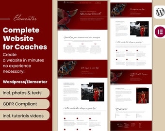 Coaching Website Template Theme Wordpress Template Feminine Wordpress Modern Website Design Elementor Template Elegant & Modern website
