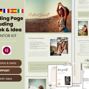 Elementor Landing Page Template & eBook Ultimate Lead Management and Coaching Kit, Canva Workbook for Coaches Marketing image 1