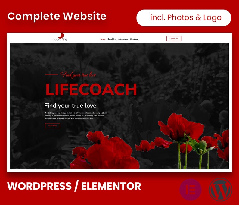 Website Template, Website Theme, wordpress Template, Wordpresss Theme, Coaching Website, Feminine Wordpress, Wordpress Website, Wordpress Design, Website Design, Web Design, Modern Website, wordpress coaching, elementor template,