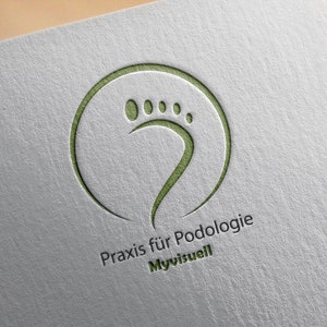 Podologie Feet Logo Design Spa Logo Design, Wellness Logo, Canva / Illustrator / EPS image 2