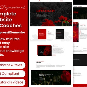 Website Template, Website Theme, wordpress Template, Wordpresss Theme, Coaching Website, Feminine Wordpress, Wordpress Website, Wordpress Design, Website Design, Web Design, Modern Website, wordpress coaching, elementor template,