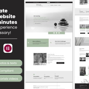 Website Template, Website Theme, wordpress Template, Wordpresss Theme, Coaching Website, Feminine Wordpress, Wordpress Website, Wordpress Design, Website Design, Web Design, Modern Website, wordpress coaching, elementor template,