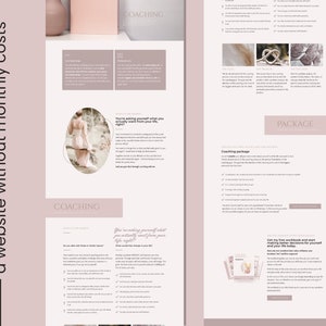 Website Template, Website Theme, wordpress Template, Wordpresss Theme, Coaching Website, Feminine Wordpress, Wordpress Website, Wordpress Design, Website Design, Web Design, Modern Website, wordpress coaching, elementor template,