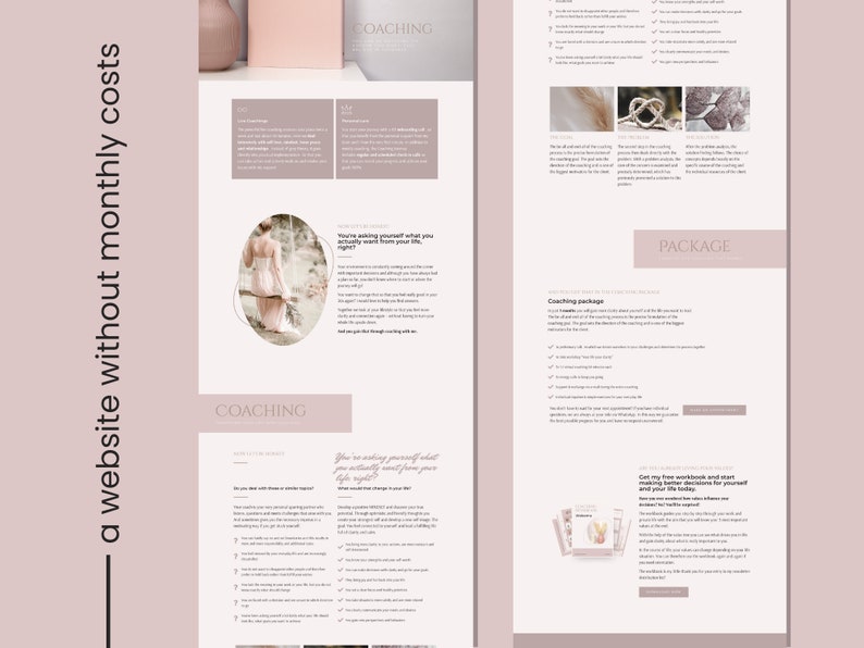 Website Template, Website Theme, wordpress Template, Wordpresss Theme, Coaching Website, Feminine Wordpress, Wordpress Website, Wordpress Design, Website Design, Web Design, Modern Website, wordpress coaching, elementor template,