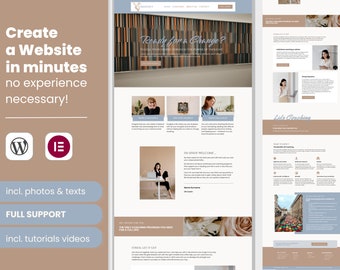 Komplette Coaching Website Wordpress Template für Coach (Wordpress Elementor) wordpress theme coaching Template - Website Template Elementor