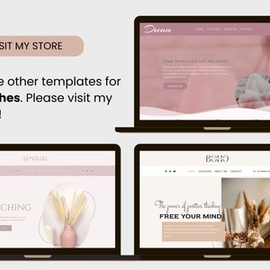 Feminine Website Template Wordpress coaching Theme Coach Feminine Website Design Nude Elementor Template Purple boho create website image 10